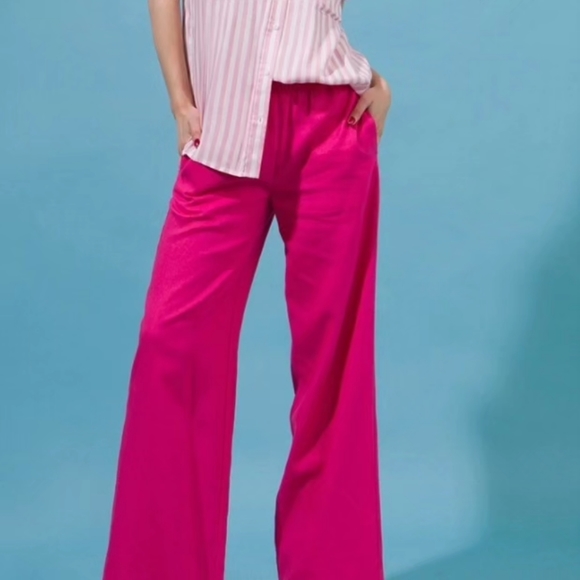 #384 SALE 🛑S,M,L Linen Pants with Smocked Waist - Picture 4 of 12